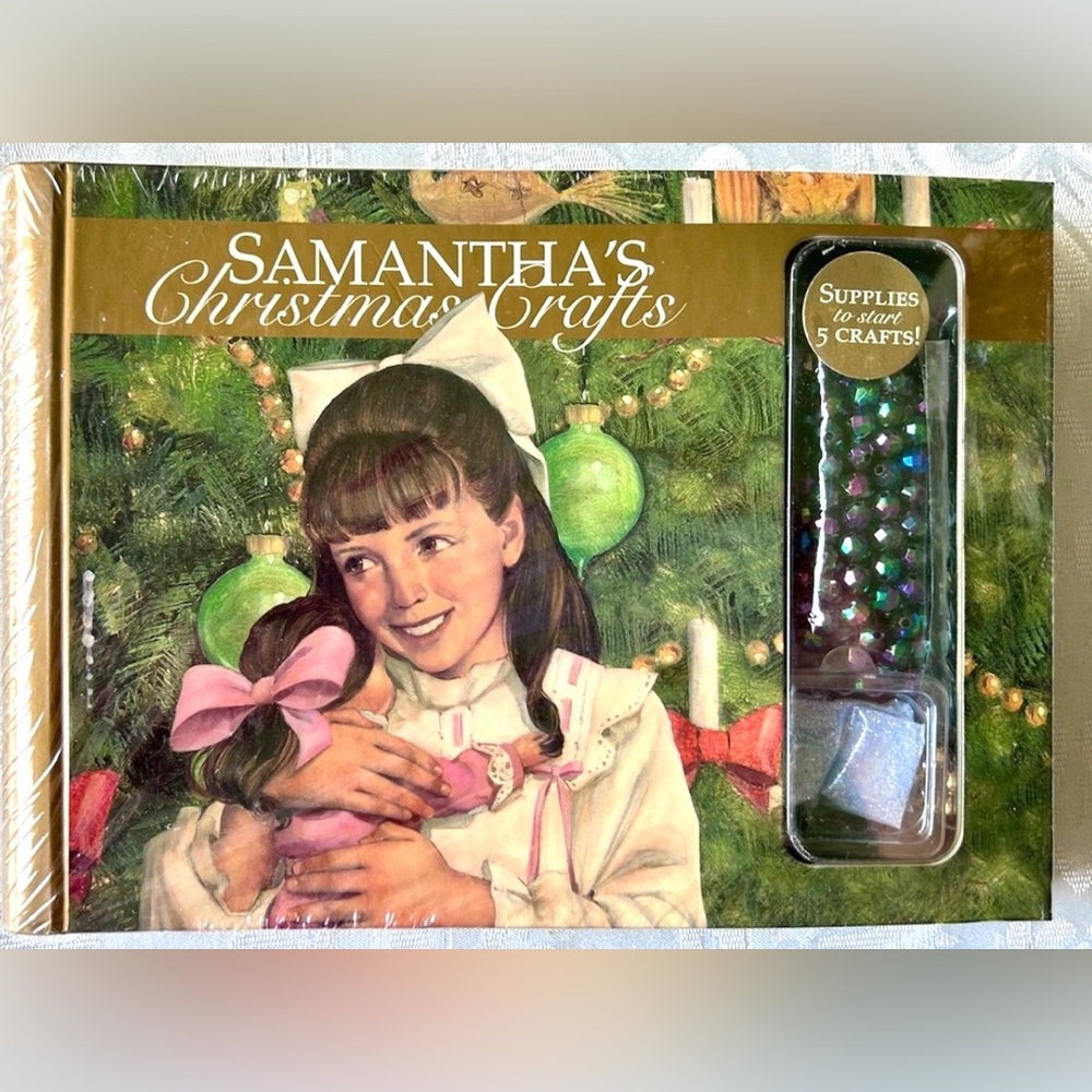 NEW NWT American Girl SAMANTHA'S Christmas Crafts Book Kit Supplies Retired HTF